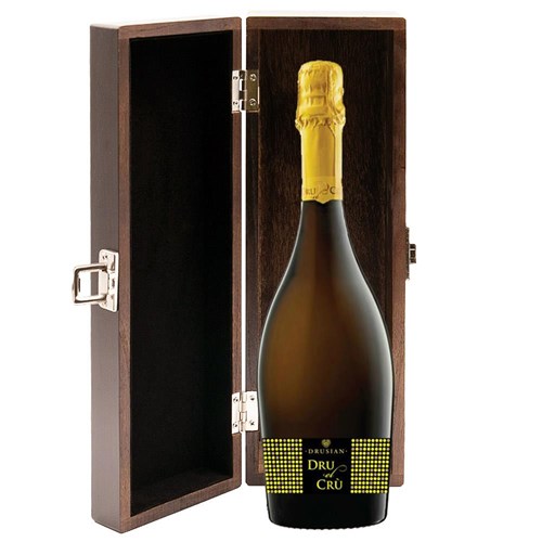 Drusian Spumante Dru el Cru Prosecco in Elm Wood Gift Box